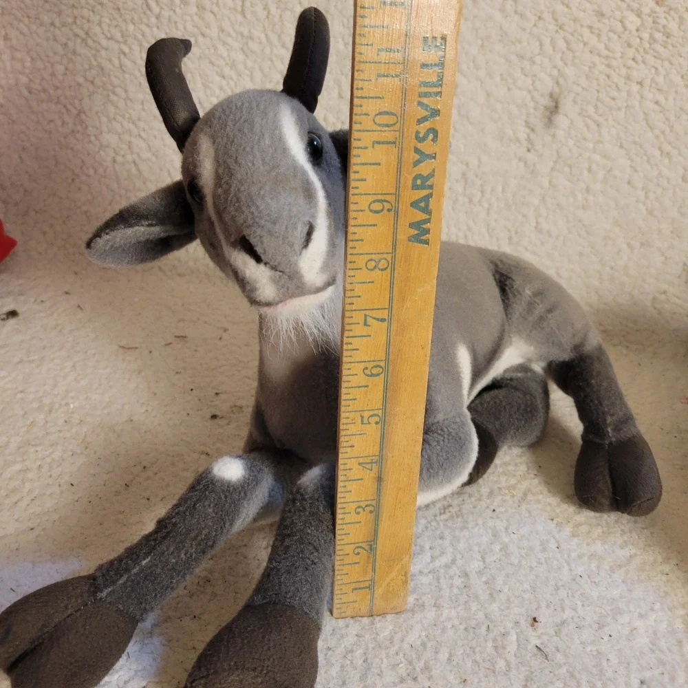 Tiger Tale Toys Mountain Goat Plush Kids 21in Gray Good Realistic Stuffed Animal